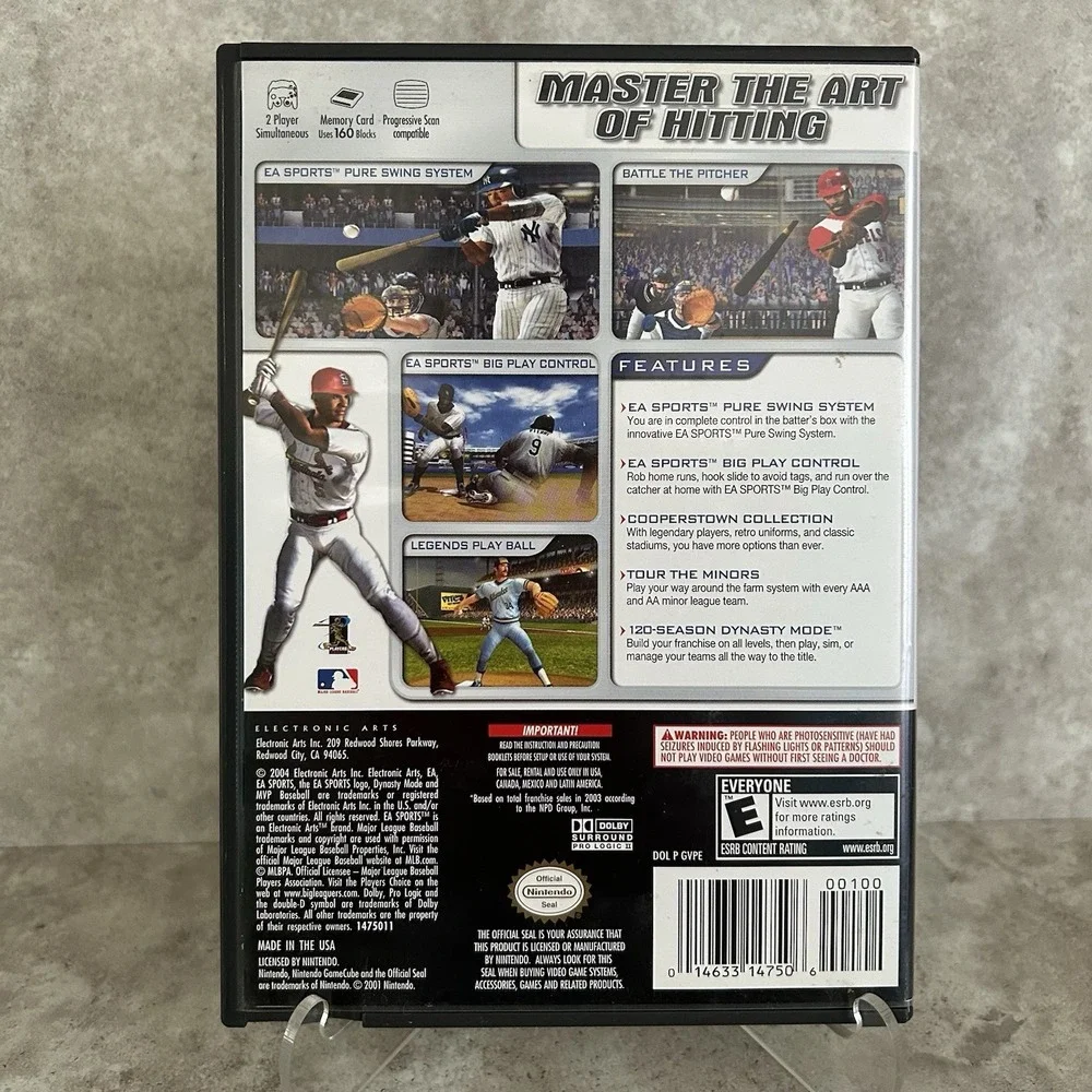 MVP Baseball 2004 (Nintendo GameCube) Case & Disc